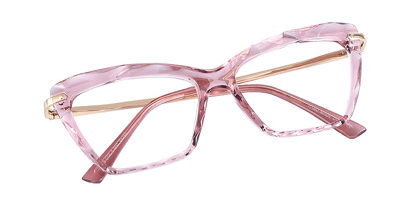 DKNY Women's glasses DK7005, Pink Geometric Plastic Acetate Frame £129